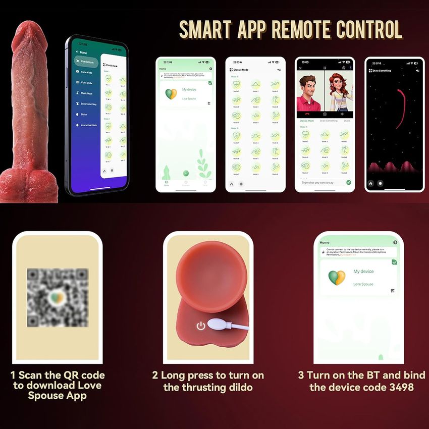 8 in 1 hands free automatic-realstic vibrating dildo