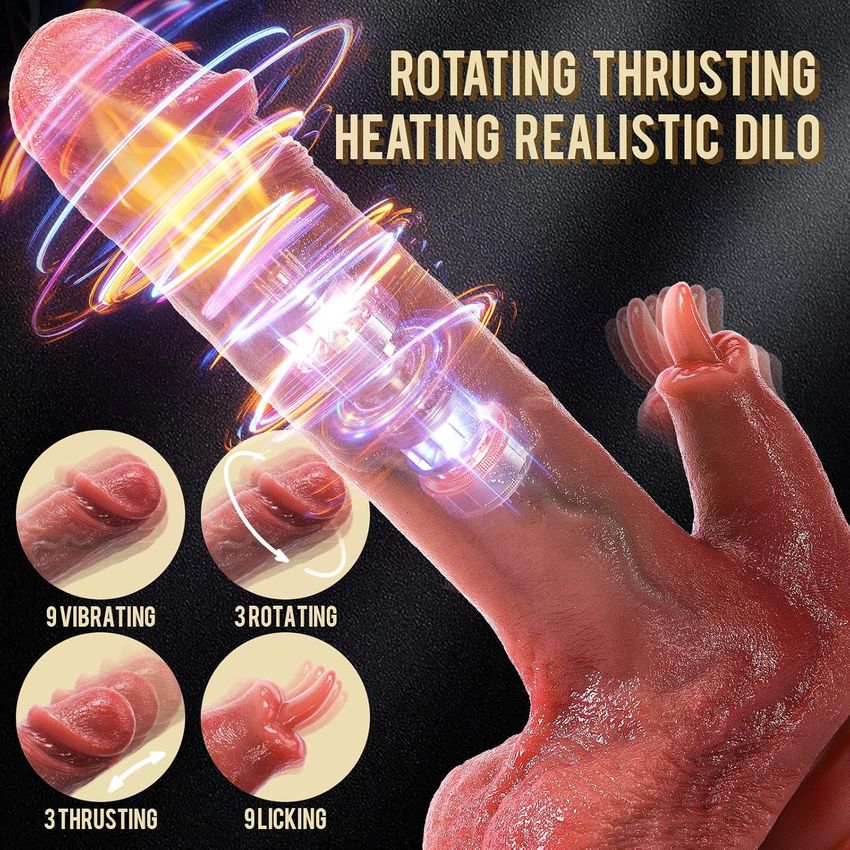 8 in 1 hands free automatic-realstic vibrating dildo